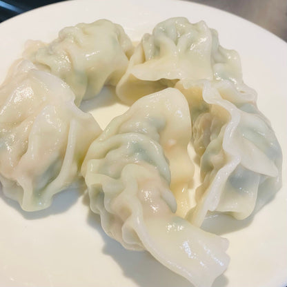 Berkshire Pork Chive and Shrimp Dumplings 黑毛豬肉鮮蝦韭菜餃