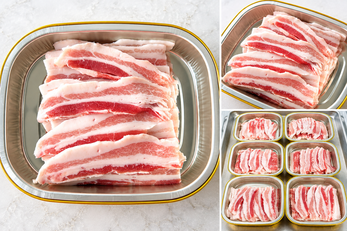 Berkshire Pork Belly Slices for Hot Pot 火鍋黑毛豬五花肉片 – frozen Berkshire pork from FAV Craft Kitchen