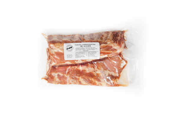 Char-Siu Marinated Pork Back Ribs, ready to BBQ or roast 蜜汁金沙排骨，可燒烤或焗爐烹調