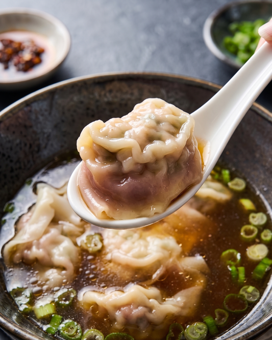 Berkshire Pork and Bok Choy Shanghai Wontons 黑毛豬上海菜肉雲吞