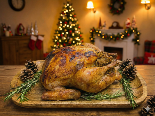 聖誕火雞釀黑毛豬糯米飯 Roasted Free Range Turkey with Decadent Sticky Rice Stuffing (16-20 lbs)