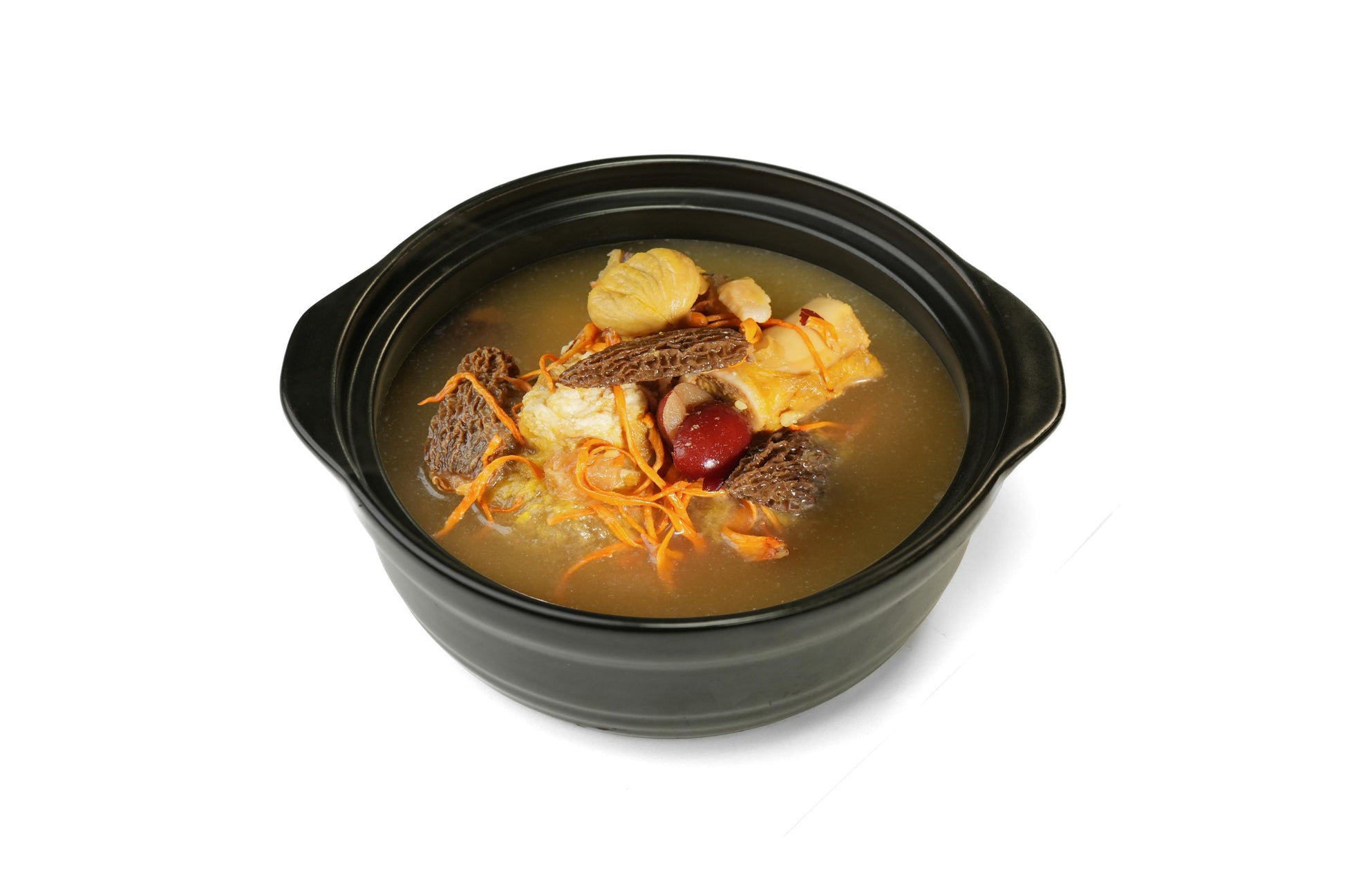Chestnut and Morel Soup with Berkshire Pork Bone 羊肚菌板栗海底椰黑毛豬豬骨湯 – FAV ...